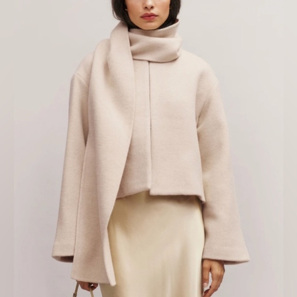 CURRENT SEASON Reformation Porter wool blend cropped jacket NWT - Picture 3 of 8